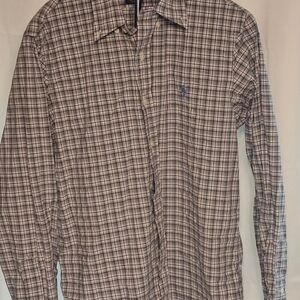 Ralph Lauren Brown Plaid Casual Shirt